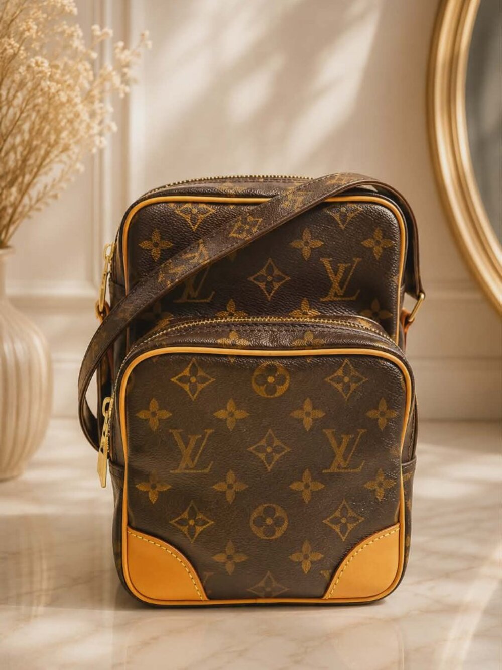 Authentic Louis Vuitton Monogram Amazone Crossbody Bag Vintage Shoulder Bag
